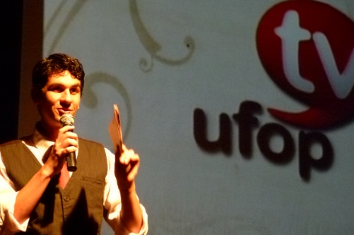 Thiago Meira na cerimônia de lançamento da TV UFOP em 15/10/2011